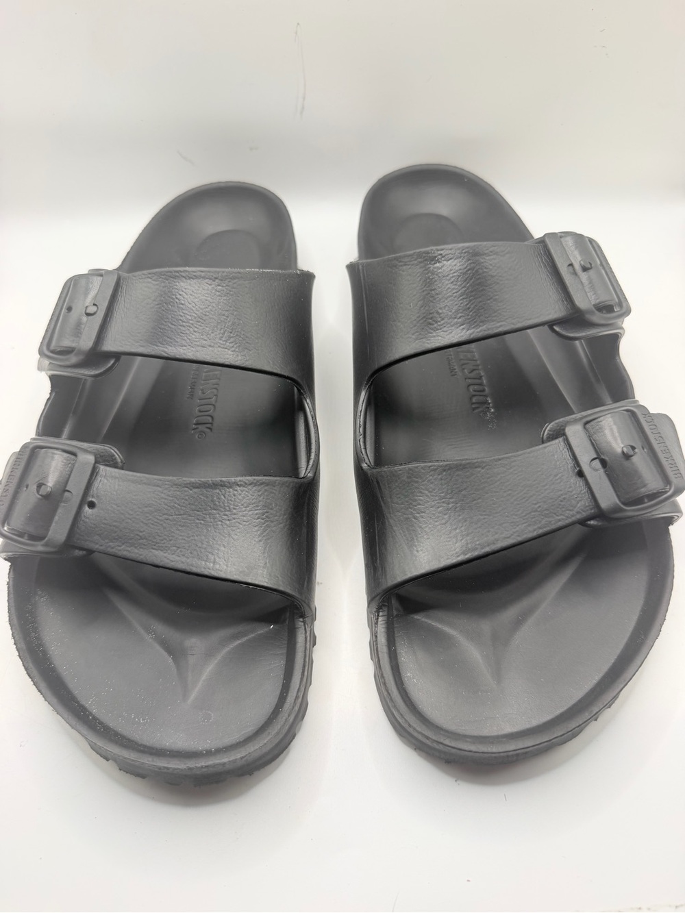 Birkenstock Black Two-Buckle Slide Sandals